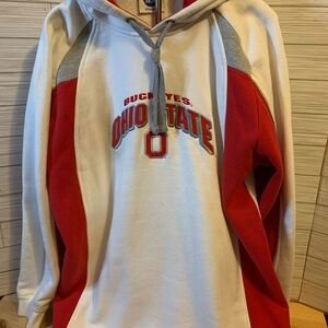 NCAA Ohio State Red and White Hoodie